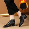 Fashion Luxury Leather Ankle Boots Womens Pointed Toe Sneakers Autumn Shoes Ladies Office Low Heels