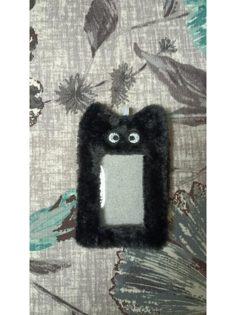 Chaveiro de Mochila de Pelúcia de Animal Fofo e Porta-Cartões - Pingente de 3 Polegadas para Fotos e Cartões