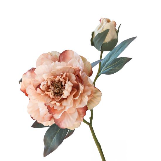 Artificial Peony Flower Realistic Fake Silk Flower Branch Home Office Wedding Party Table Centerpiece DIY Vase Faux Bloom Decoration