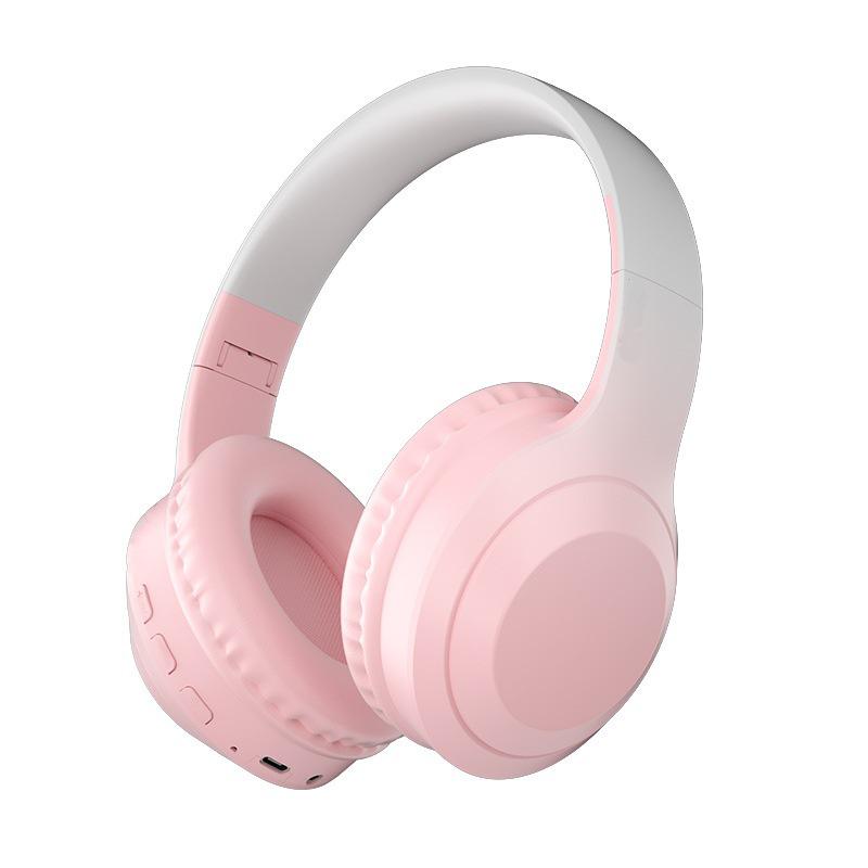 W5 Private Mold Gradient Color Bluetooth Over-Ear Headset - HIFI Heavy Bass Stereo, E-sports Low Latency