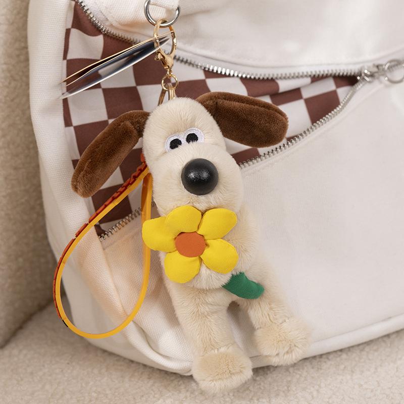 15cm Original Wallace & Gromit Plüschtier Kawaii Gromit Wallace Spielzeug Kleiner Anhänger Schlüsselanhänger Anime Niedlicher Welpe Stoffpuppen