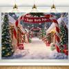Christmas North Pole decorations, Christmas holiday party decorations, photography backdrop banner, photo booth props, party supplies5398