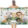 Dinosaur Rainforest Beach Towel Sand Free Quick Dry Bath Towel Large for Adult Kids Pool Swim Camping Essentials Accessories