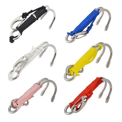 Light Weight Stainless Steel Double Flows Hook for Effortlessly Installation In Diving Gears And Outdoor Equipment