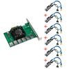 6pcs PCI-E Express 1x To 16x Riser 010 Card Adapter PCIE 1 To 6 4 Slot PCIe Port Multiplier Card for BTC Bitcoin Miner Mining