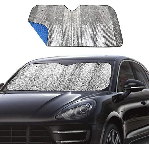 Windshield Sunshade Car Foldable UV Ray Reflector Auto Front Window Sun Shade Visor Shield Shade,Keeps Vehicle Cool - Blue (55" X 27.5")