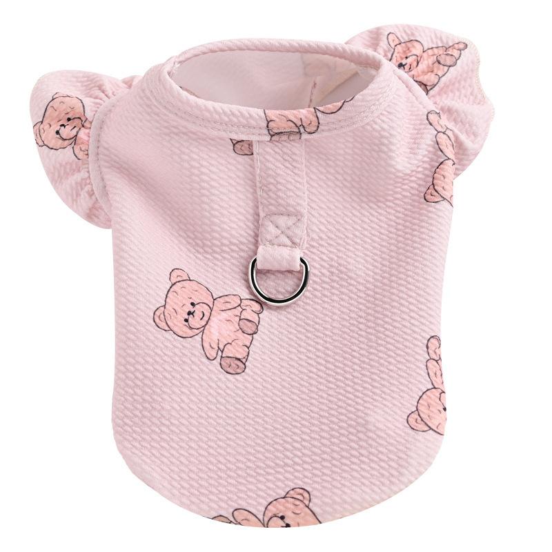 Pet Cat Dog Clothes Small Puppy Vest with Traction Ring Spring Autumn Summer Thin