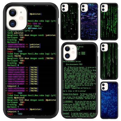 Hacker Computer Code Art Phone Case For iPhone 16 15 14 Plus XR XS 11 12 13 Pro Max Shell Cover Coque