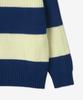 SUNNEI Turtleneck Striped Knit - Light Yellow:Electric Blue / Crtwmknw002Knt016Lyeb