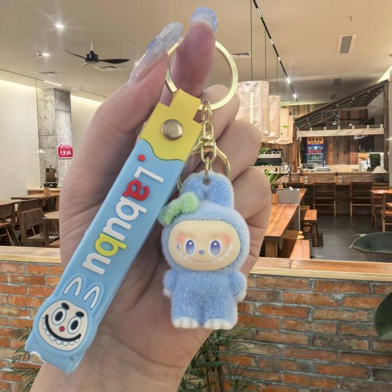 Cartoon Macaron Fleece Doll Keychain Pendant Cute Small Gift Keychain
