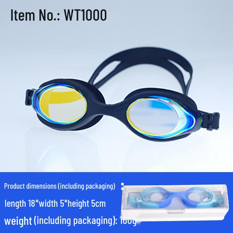 Kids' Anti-Fog High-Definition Swim Goggles with Flat Lens - Boys & Girls Diving Goggles