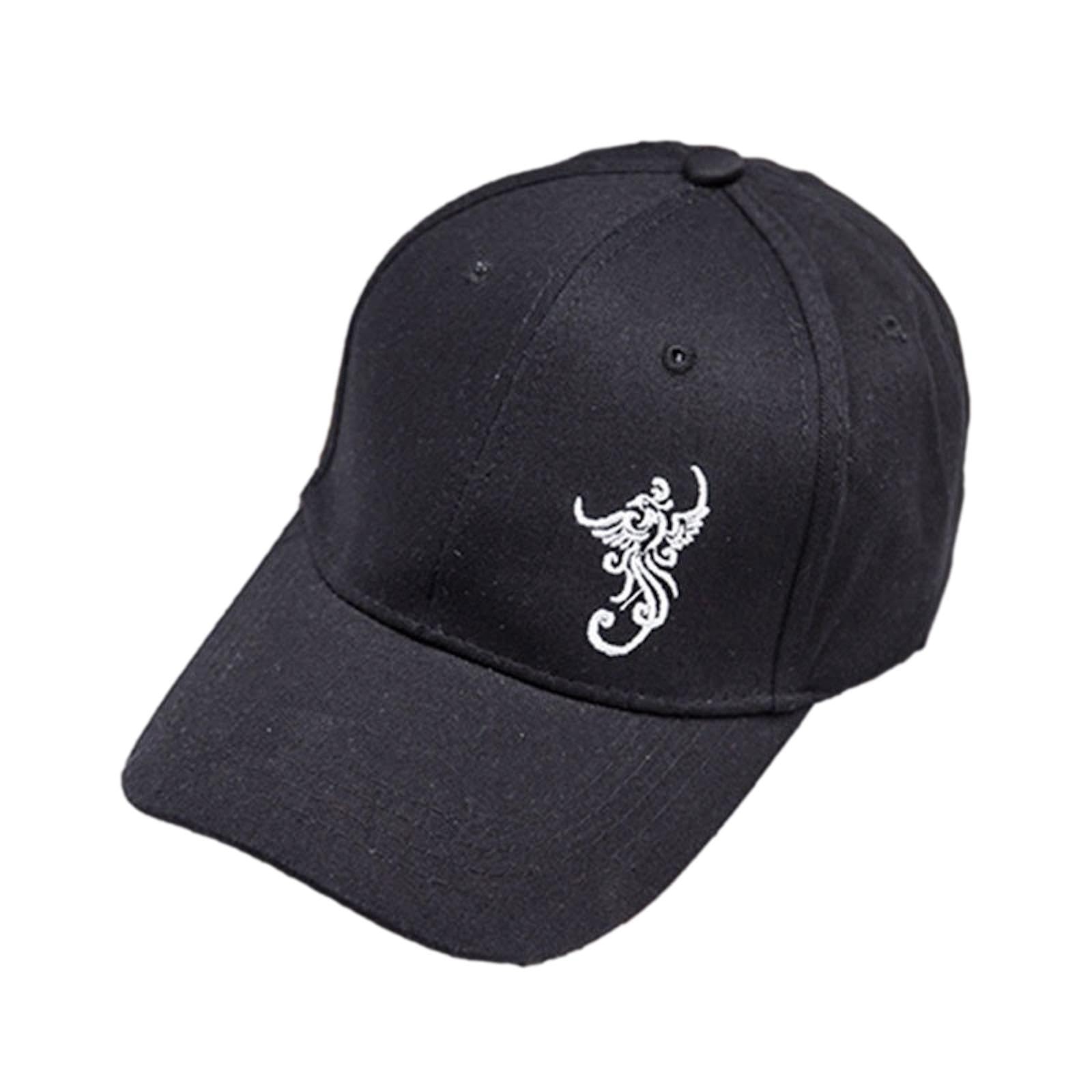

Morris coo Cap with Tattoo Pattern, Stylish, Unisex, Deep Black, Adjustable, Golf Hat (JP, Alphabet, One Size, Black, Phoenix)
