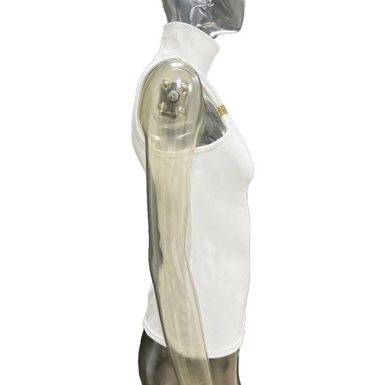 Women Tops Half High Collar Sleeveless Solid Color Stretchy Tops Slim Fit