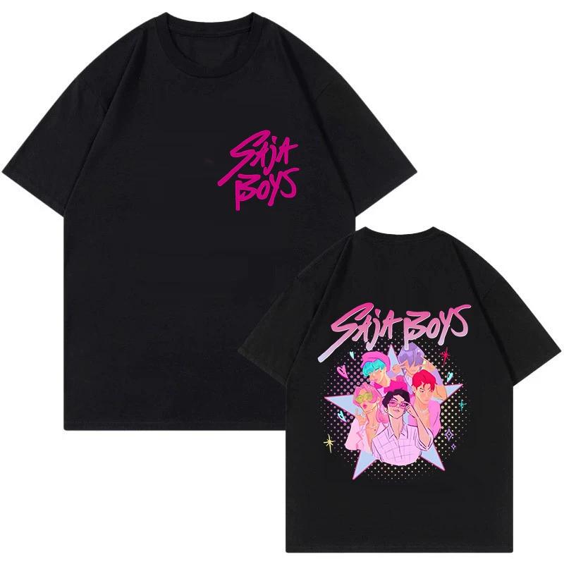 Hot Sale Saja Boys Kpop Demon Hunters Funny Tiger Graphic Print T-shirt Women Men Summer New Tee Cotton Comfortable Short Sleeve Casual Oversized Top