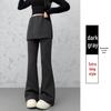 Women's High-Waisted Wide-Leg Flared Pants, Slimming Drapey Casual Look