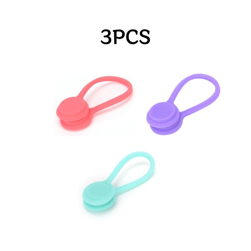 11/1pcs Reusable Magnetic Cable Ties Cord Organizer Silicone Magnetic Cords Tie Cord Winder for Earbuds Stuff Book Marker Fridge