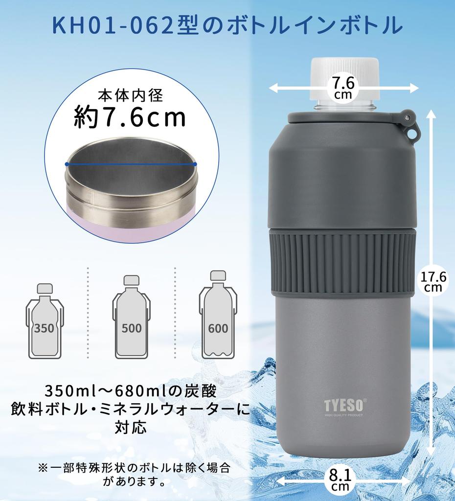 TYESO Vacuum Insulated Water Bottle Holder, Foldable, Holds 350ml, 500ml, and 680ml Bottles, Suitable for Outdoors, Travel, and Office Use, 6 Colors