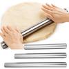 3PCS 430Stainless Steel Hollow Rolling Pin Kitchen Utensils Ergonomic Dough Roller for Seamlessly Dough Preparation