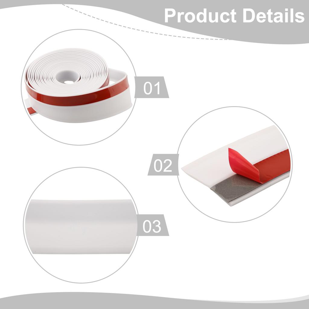 For Garage Doors Dust And Water Barrier 5M Door Frame Strip Garage Maintenance White Easy Installation Sealing Strip Appliance