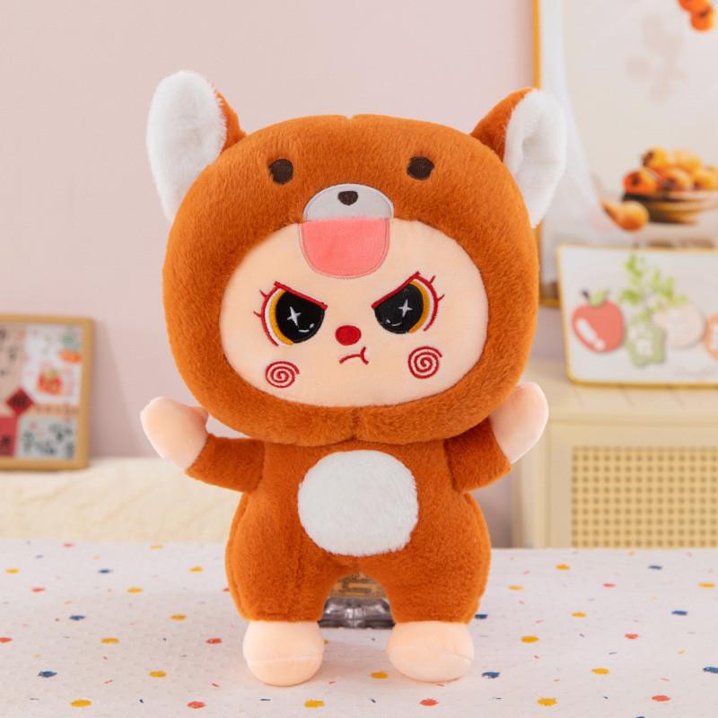 

Design Capybara Rabbit Pillow Plush Animal Toy Children Room Decoration Gift Fox Version,30cm