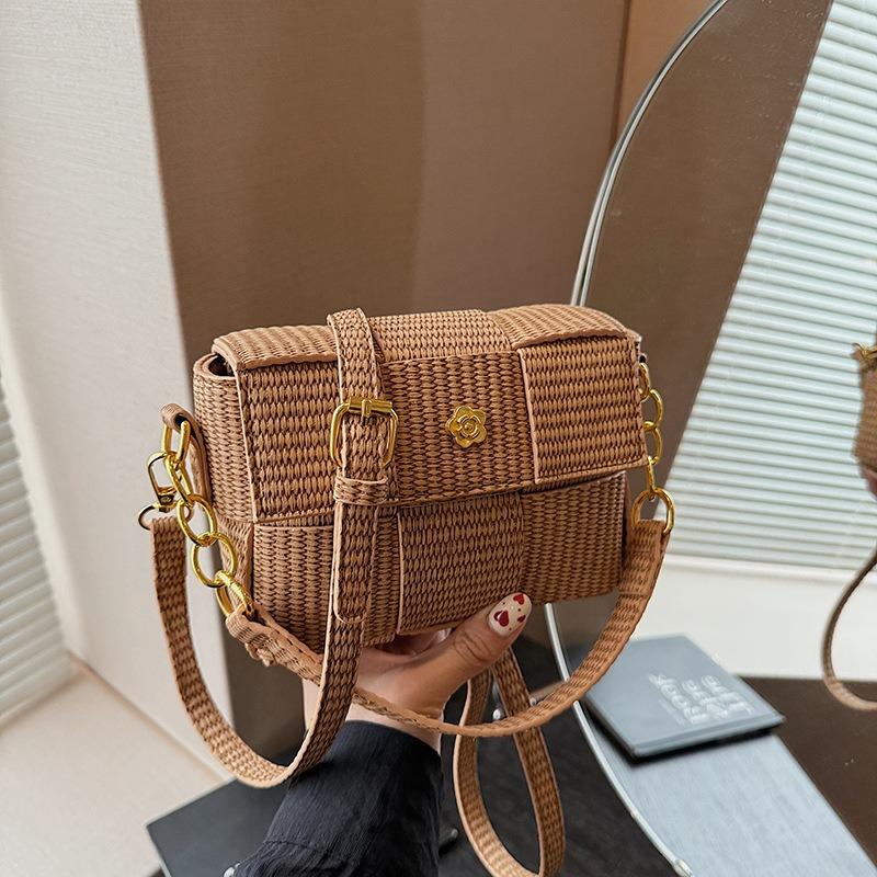 Tkana torebka damska nowa wysokiej klasy modna wszechstronna torba na ramię listonoszka wiosenno-letnia torebka