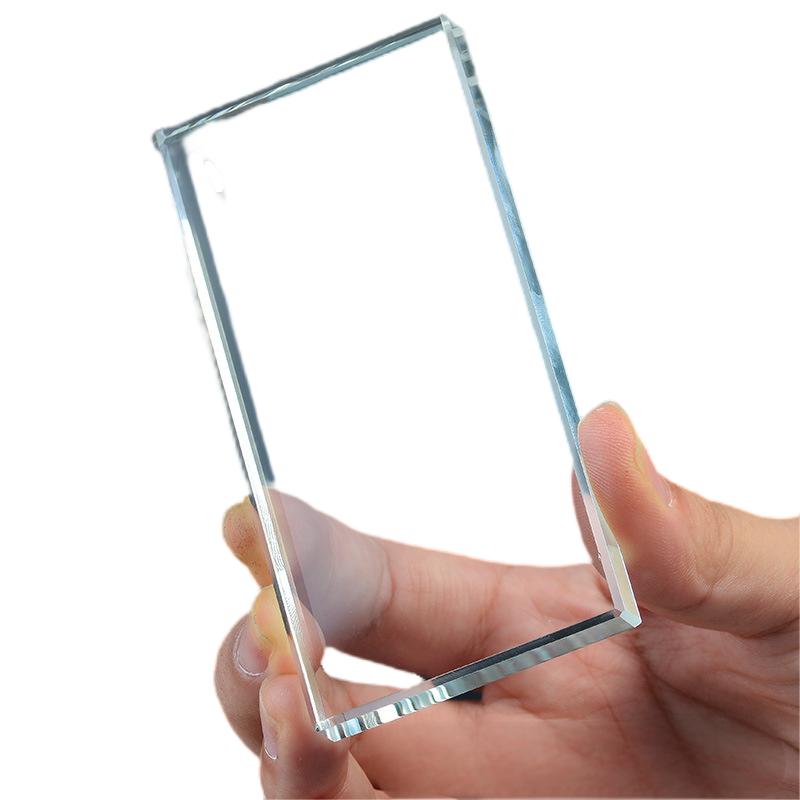 Eyelash Extension Pallet Crystal Glass U Curved/Straight Stand False Eyelashes Holder Transparent Glue Tray Beauty Makeup Tool