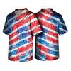Men's Short Sleeve V-Neck  Print Chest Pocket Care Top
