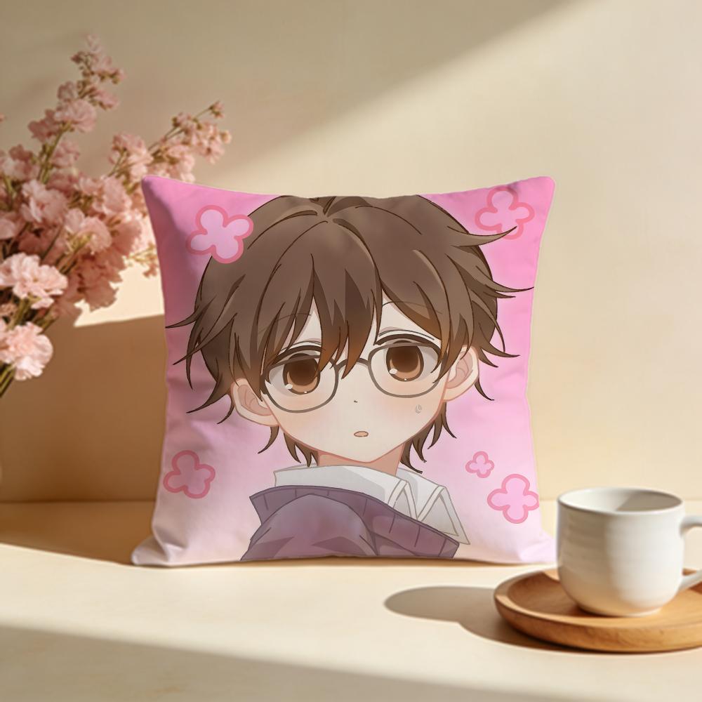 Stylish OOuran High School Host Cluber Cushion Cover Stylish Washable Pillow Cover Ideal for Couch Bedroom Car Decoration