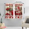 2pcs,2D Plane Printing Curtains Roller Blinds Strawberry Kitchen Durable 100% Polyester Fabric (without Rod) Decorations Inside