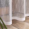EVA - Ready-made jacquard curtain with a straight hem - 140x250 cm - white