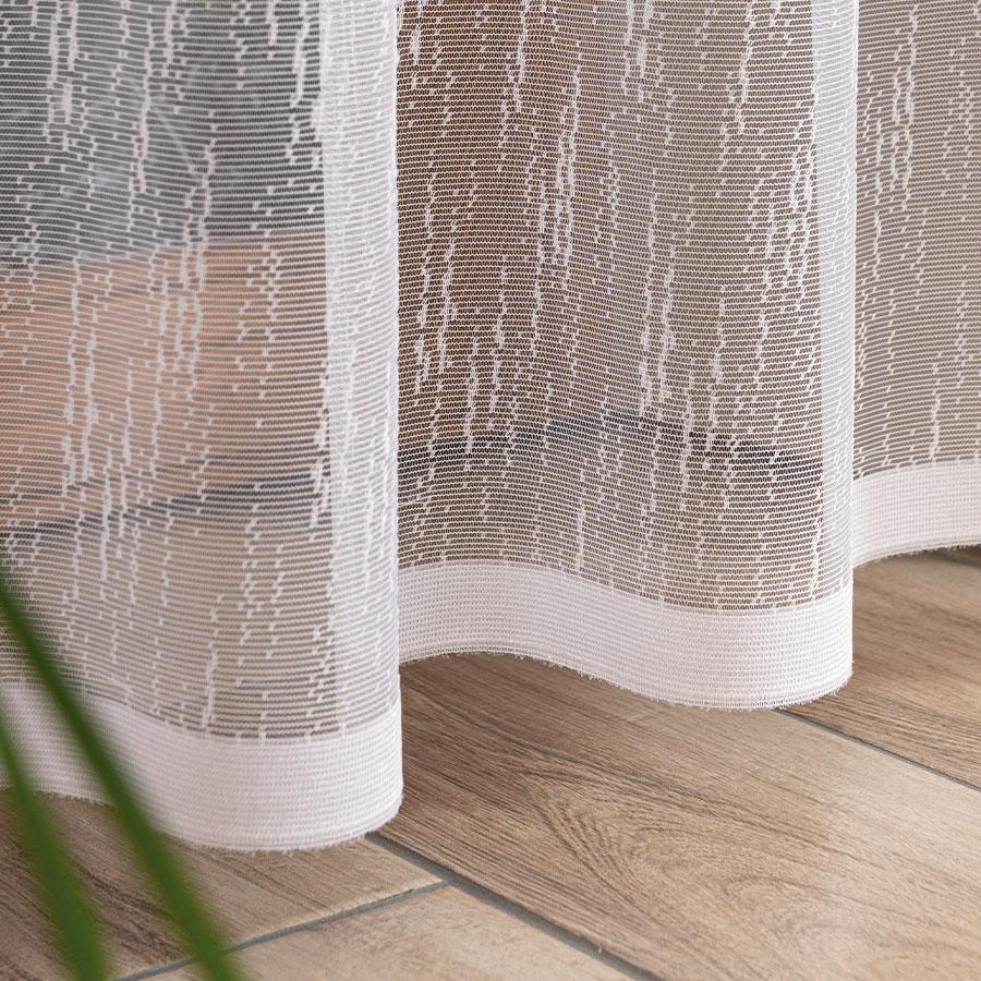 EVA - Ready-made jacquard curtain with a straight hem - 140x250 cm - white