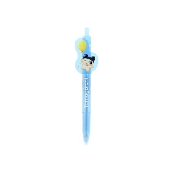 Sun-Star Stationery Tamagotchi Goods Ballpoint Pen with Plate, Balloon, Colored Pencil Touch, Oil-Based Black, 0.5mm Ballpoint, W30xH138xD18mm, PMMA