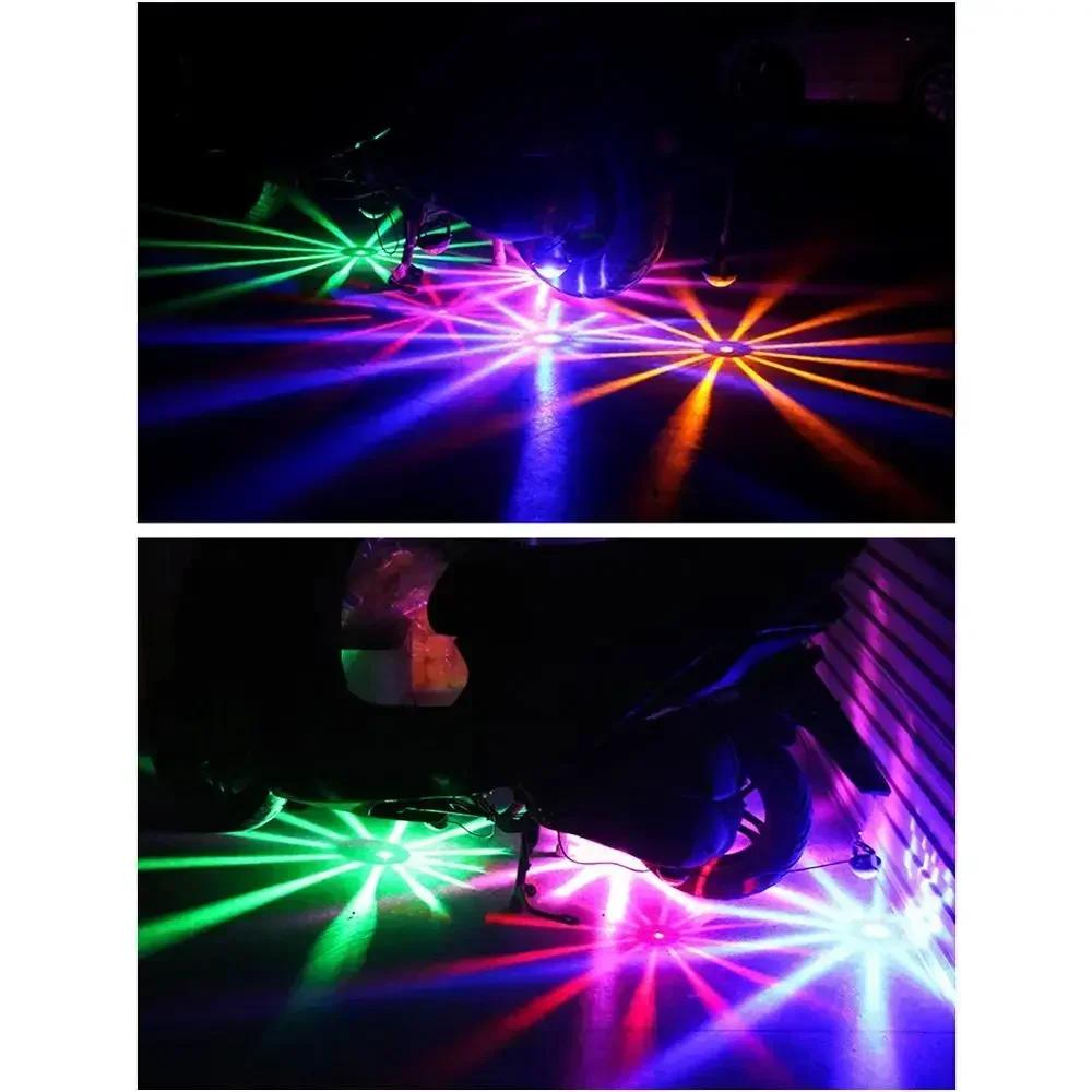 12V Motorcycle LED Chassis Light RGB Flash Strobe Lamp Motorbike Decoration Atmosphere Light Universal Motorcycle Light
