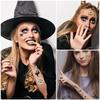 Shoulder Thorn Tattoo Sticker Halloween Cosplay Punk Fake Tattoo for Woman Man Clavicle Tatuajes Temporales Faux Tatouage Femme