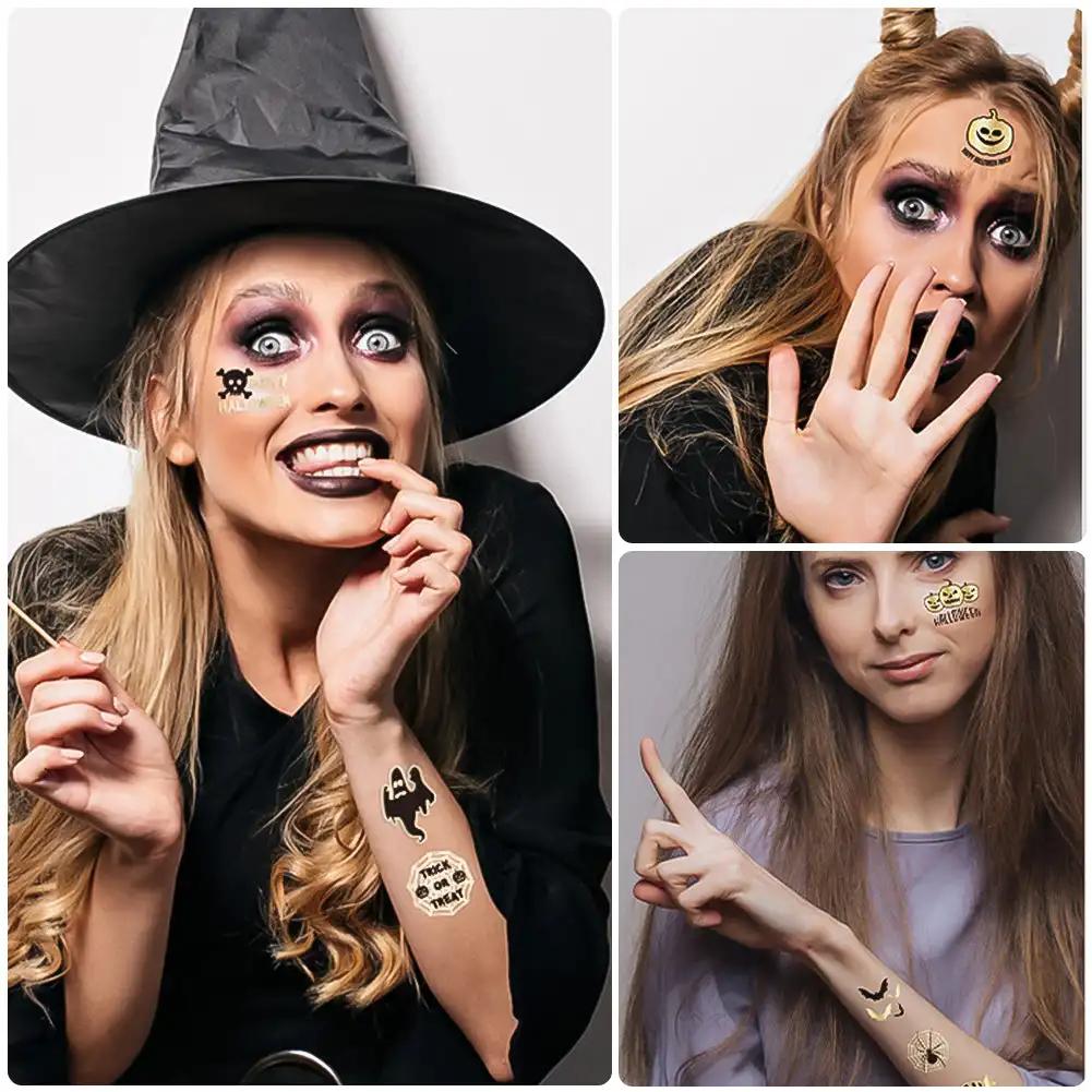 Shoulder Thorn Tattoo Sticker Halloween Cosplay Punk Fake Tattoo for Woman Man Clavicle Tatuajes Temporales Faux Tatouage Femme