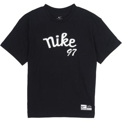 Max90 Letter Round Neck Casual Pullover Loose Basketball Short Sleeve T-Shirt Men T-Shirt Black FV8397-010