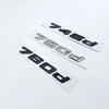 ABBD1 New Chrome Black Numbers Letters 730d 740d 745d 750d 760d ABS Emblem for 7 Series Car Trunk Exterior Decoration Logo Sticker
