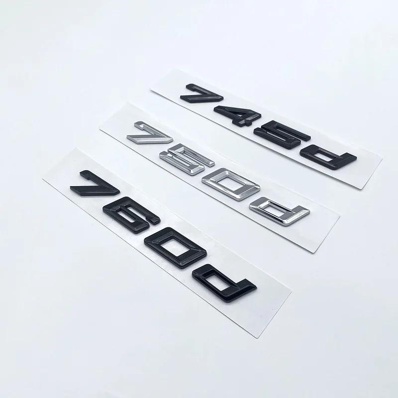 ABBD1 New Chrome Black Numbers Letters 730d 740d 745d 750d 760d ABS Emblem for 7 Series Car Trunk Exterior Decoration Logo Sticker