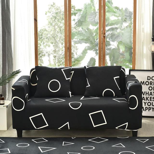 Ash Color Elastic Sofa Covers For Living Room Corner L -Shape Couch Cover Sectional Chair Slipcovers Protector Cover 1 /2 /3 /4 Seat