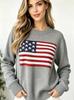 Spot Aesthetic Vintage Sweater Loose Flag Europe and America Easter Independence Day Amazon US Knitted Sweater