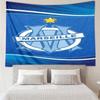 1PC Olympique Football Crest Printed Tapestry Room Decoration Wall Hanging for Living Room Bedroom, Dormitory, Birthday and Christmas Gifts