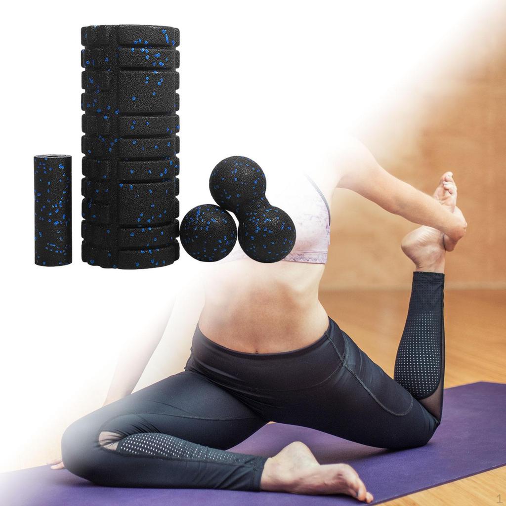 Foam Roller Set Fitness Equipment Muscle Massage Portable Multipurpose Yoga Block Column for