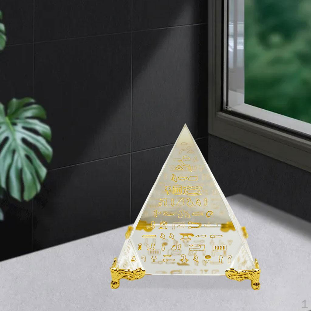 

/ Hieroglyphics Engrave with Four Ornament Transparent Living Room Yoga 6x6x7.5cm