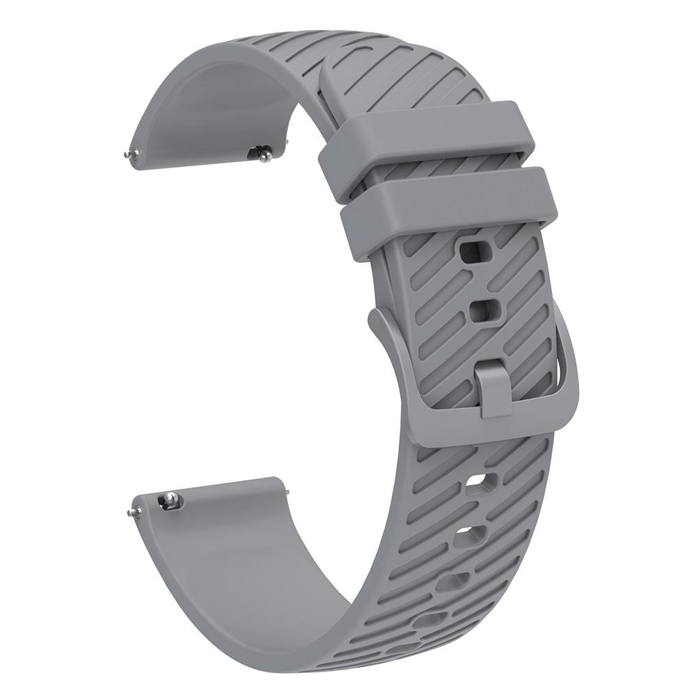 

For Samsung Galaxy Watch3 41mm/Watch Active2 44mm/Galaxy Watch 42mm/Gear Sport Silicone Band 20mm Watch Strap Grey