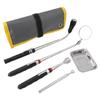 5Piece Magnetic Pickup Tool Set with Extendable Flashlight and Inspection Mirror for Handyman and Automotive Repairs