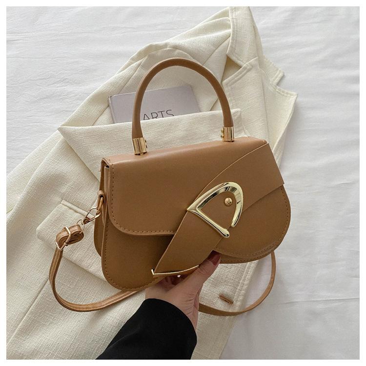 Trend Niche Design Versatile Small Square Bag Women's Bag 2025 Foreign Style Solid Color Simple Wind High Texture Oblique Span Handbag