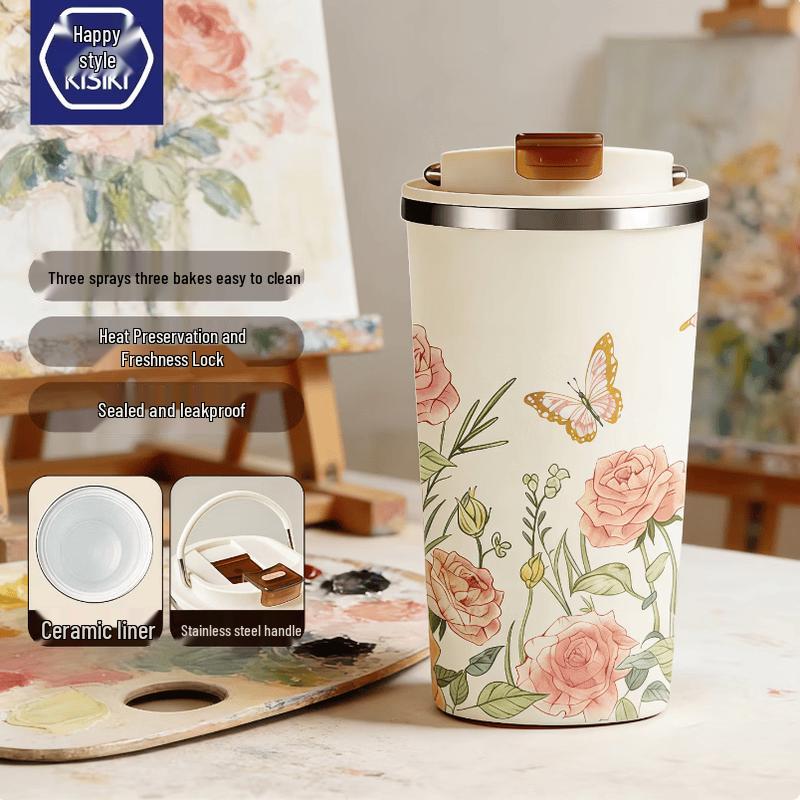 Xi Shi K60 400ML Ceramic Lined Insulated Coffee Cup