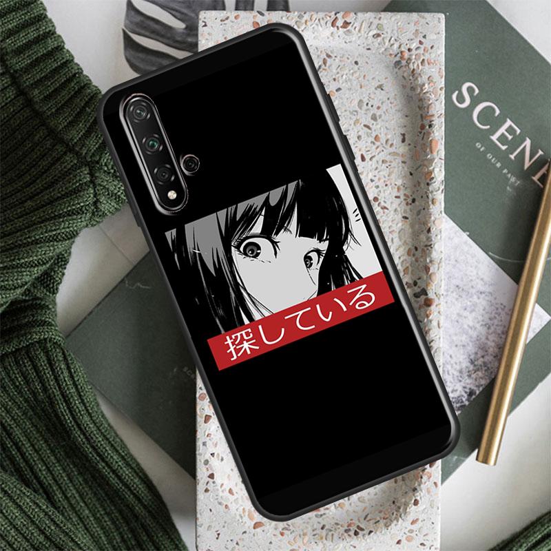 Sad Japanese Anime Aesthetic For Huawei Nova 12s 7i 8i 11i 12i 9 10 SE Y91 Y90 Y60 Y70 Y72 Y61 P30 P40 Lite P60 Pro Case