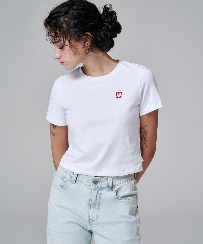 MALOUPE 5210 Crop Signature T-Shirt (White)
