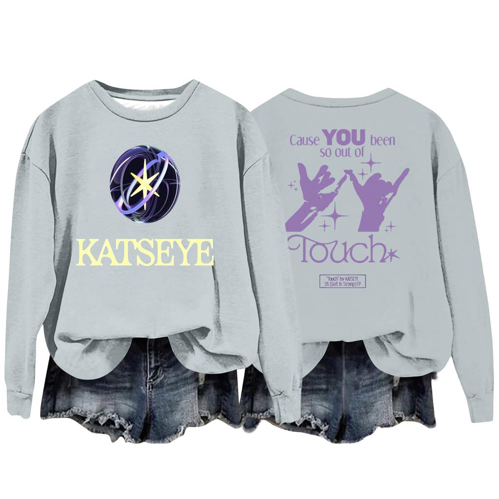 Hanorac larg casual de damă cu mânecă lungă și imprimeu